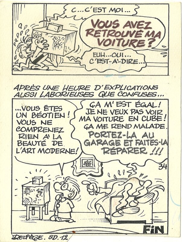 Paul Deliège, Super dingue numero 12 - Planche originale