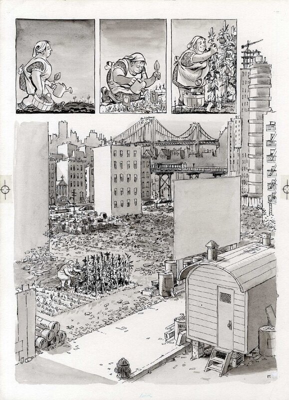 Eisner, pl de Big City - Planche originale