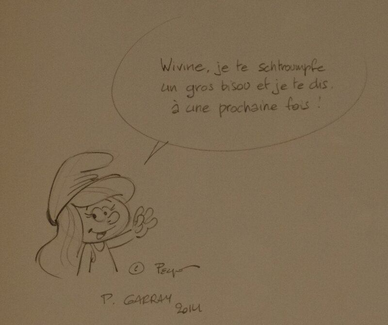 Pascal Garray, La Schtroumpfette à Pillulit - Dédicace