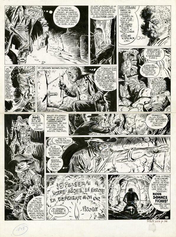 Jean Giraud, Jean-Michel Charlier, Blueberry- Le Spectre Aux Balles d’Or - Planche originale