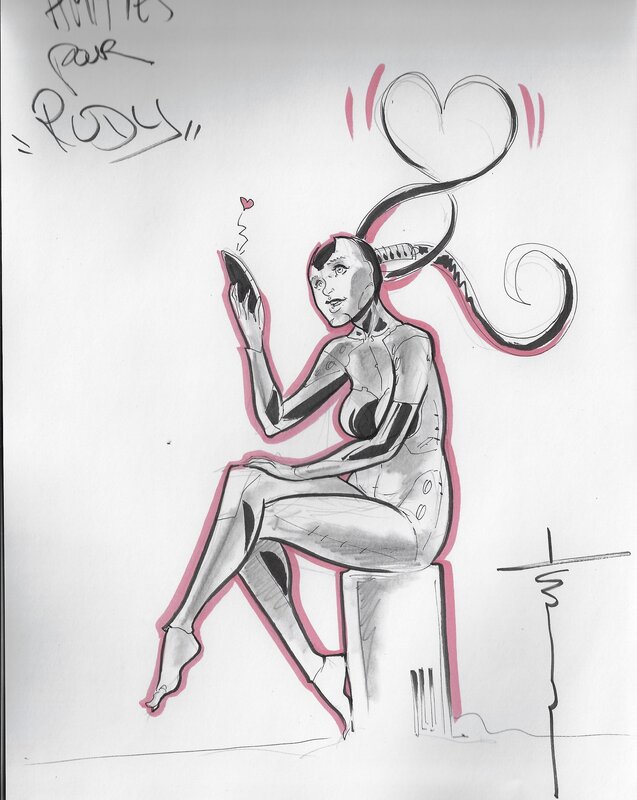 Louis, Androïdes T5 - Dédicace - Sketch