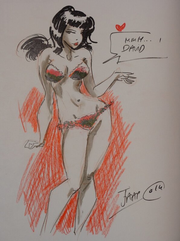 Betty Page par Jaap De Boer - Dédicace