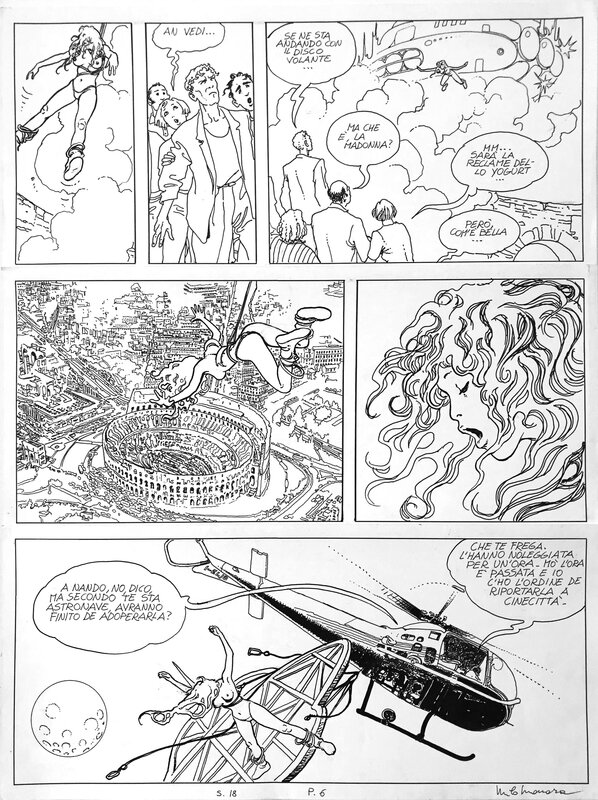 Milo Manara, Candide Camera (Miel II) - Planche originale