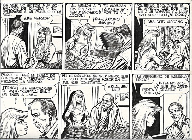 Jordi Buxade, Jennie Smith n°12 planche 7, collection Sutilezas, 1962, S.A.D.E. Publicaciones - Comic Strip
