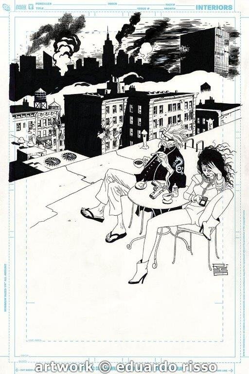Dmz. Pin up du N° 50 US par Eduardo Risso - Planche originale