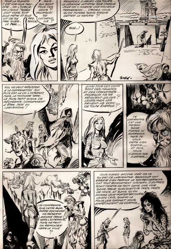 Jean-Claude Forest, Barabarella Tom1 planche 38 - Comic Strip