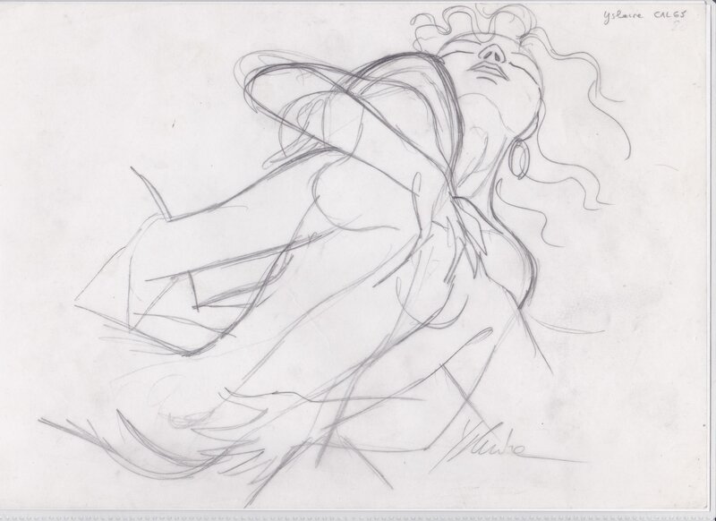 Yslaire : Sensuel Prelim pour la case 5 de la page  29 - Original art