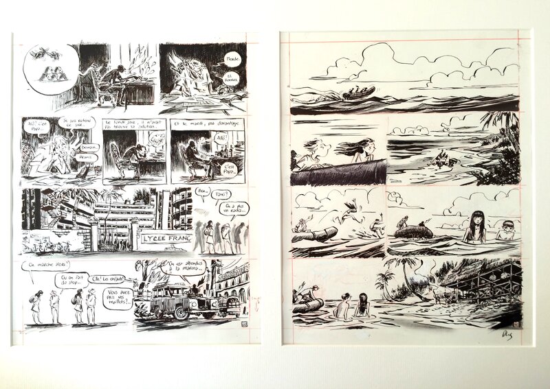 Pierre-Henry Gomont, Double planche 60 et 61 de Malaterre - Planche originale