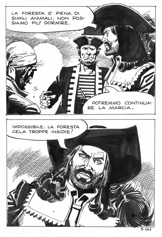 unknown, Planche tirée d'une histoire de pirates, publication et auteur inconnus - Planche originale