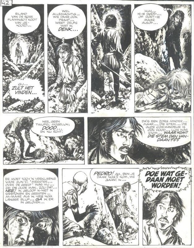 Hans Kresse, Original page Satanseiland - Comic Strip