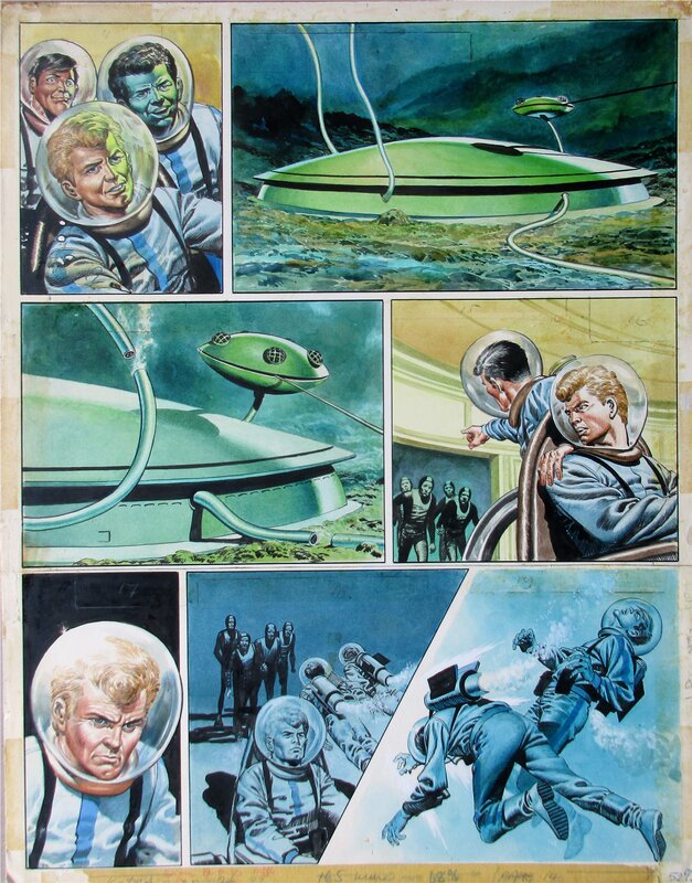 Don Lawrence, Orginal page Trigie (Trigan) - Dreiging uit het Heelal - Planche originale