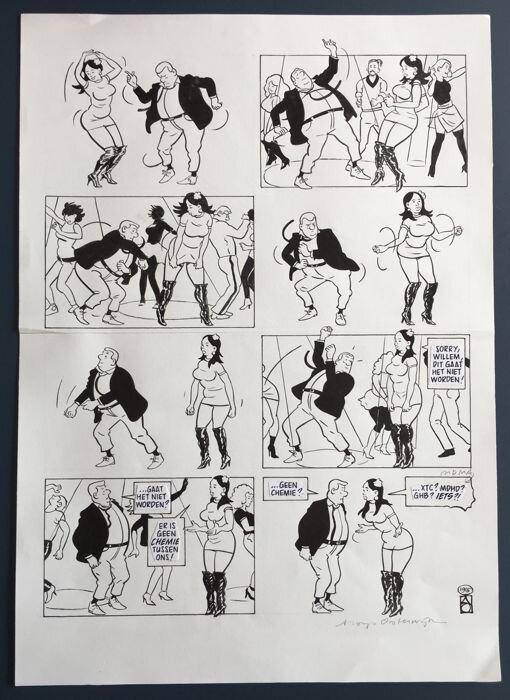 Aloys Oosterwijk, Original page - Willems Wereld - Chemie (1995) - Comic Strip