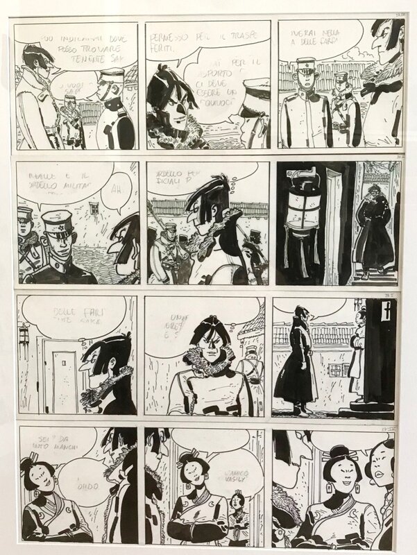 Hugo Pratt, Original page of Corto Maltese - The Youth of Corto Maltese - Comic Strip