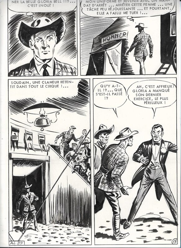 Maxime Roubinet, Sam Boyd, Mystère à Indian Creek planche 15 - Parution dans Ajax n°39 (SFPI) - Comic Strip