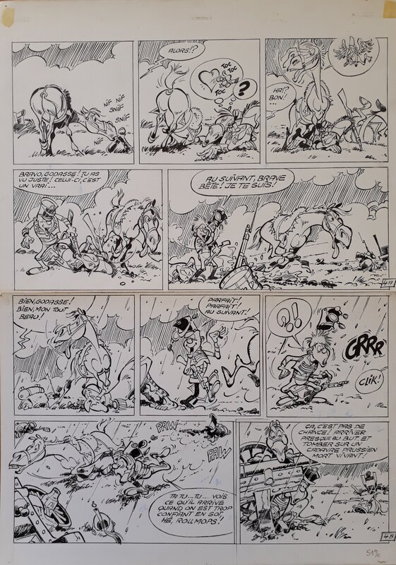 Jacques Sandron, Raoul Cauvin, Godaille et Godasse - RC - Planche originale