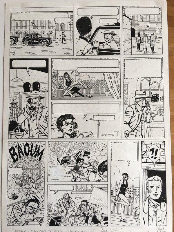 André Taymans, Lefranc Londres en peril - Planche originale
