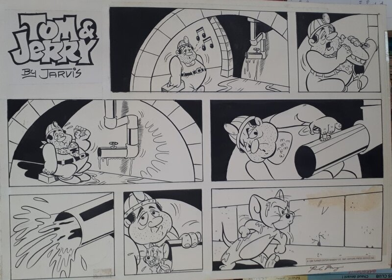Tom et jerry par Kelly Jarvis, Hanna & Barbera - Planche originale