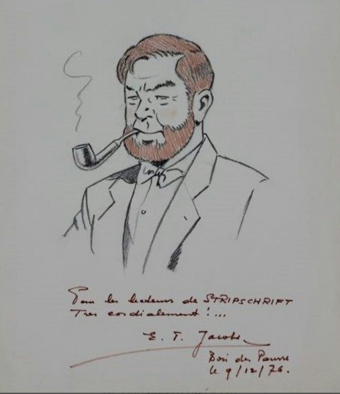 Edgar Pierre Jacobs, Dedicace pour les lecteurs - Sketch