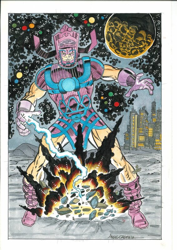 En vente - Galactus par Angel Gabriele - Illustration originale