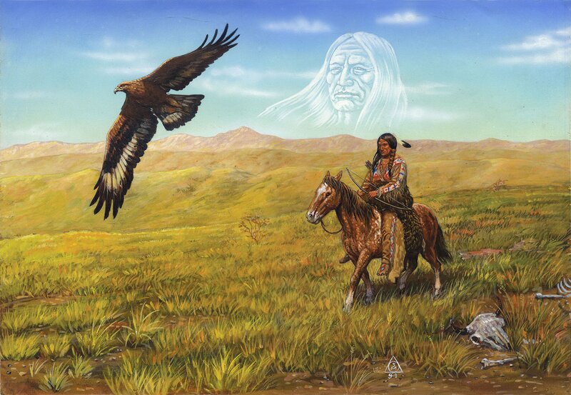 Sergio Macedo, Lakota 'album page de garde - Planche originale