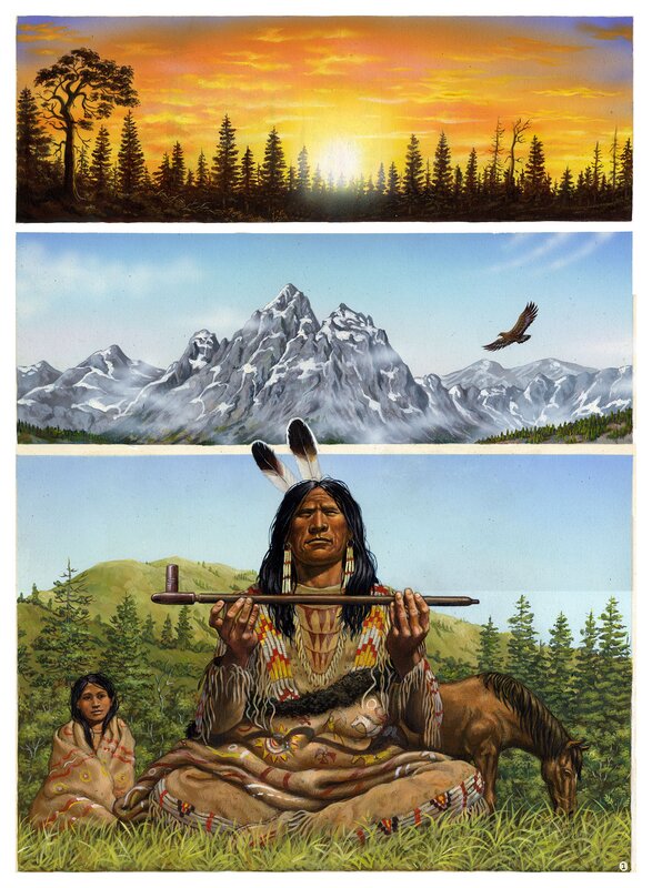 Lakota page 1 par Sergio Macedo - Planche originale