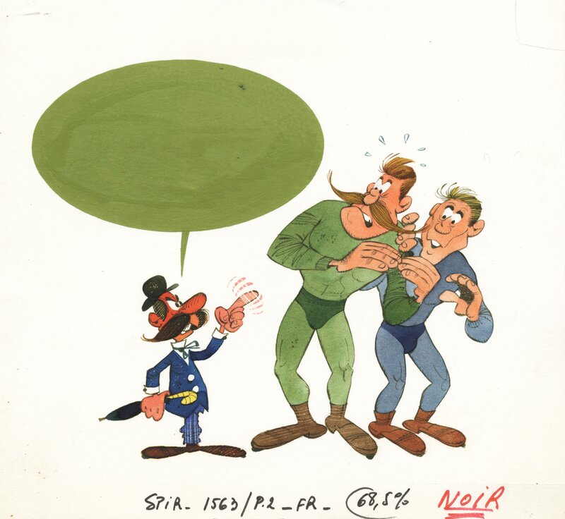 Louis Salvérius, 1968 - Salverius - Spirou (Illustration Belgian/Dupuis KV) - Original Illustration