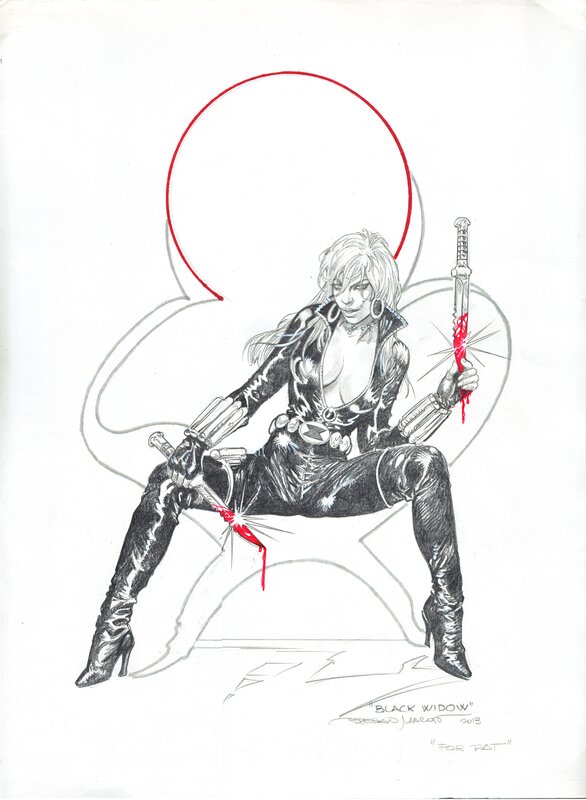 Black Widow by Esteban Maroto - Original Illustration