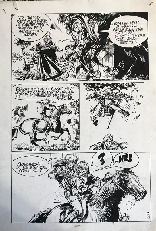 Franz, Thierry le Torrent et les Margandiers - Planche originale