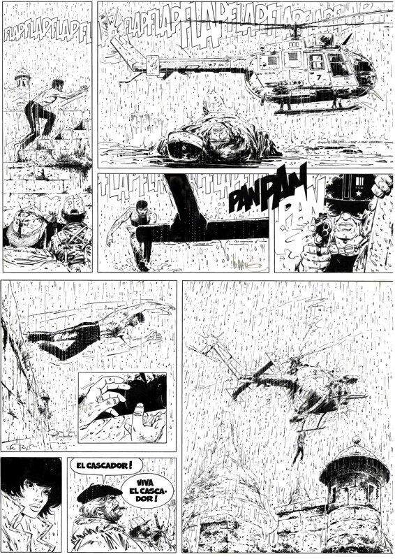 William Vance, Jean Van Hamme, XIII, El Cascador, Planche originale 14 - Planche originale