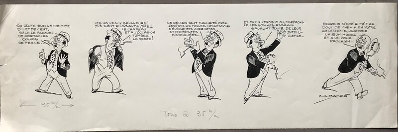 Strip original par Albert Georges Badert - Planche originale