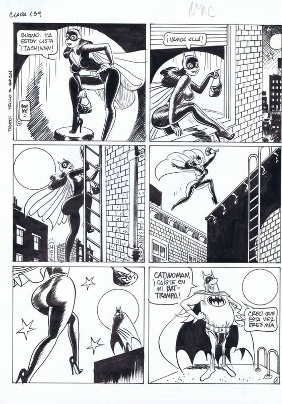 Jordi Bernet, Clara de Noche - Catwoman - Planche originale