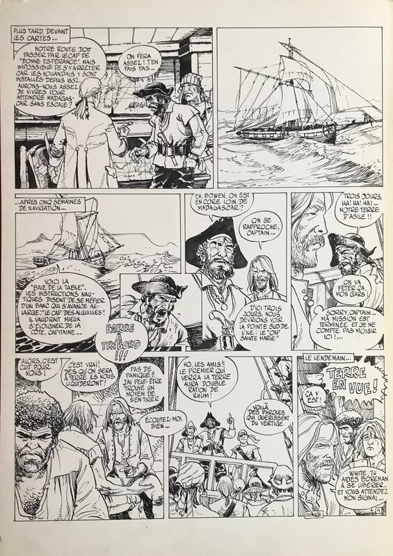 Michel Faure, Les pirates de l'océan indien pl 4 - Planche originale