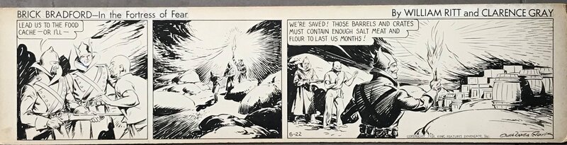 Clarence Gray, William Ritt, Brick Bradford  - In the fortress of fear - Comic Strip