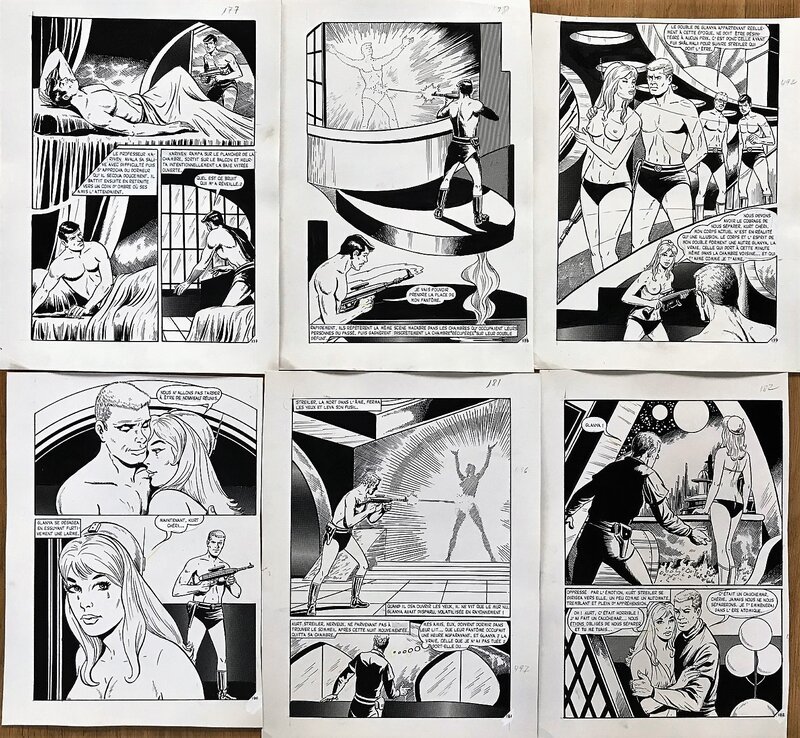 Alan Doyer, La spirale du temps - 6 planches - Comic Strip