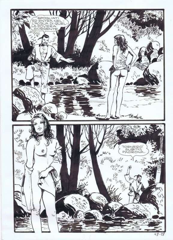 Jolanda par Milo Manara - Planche originale