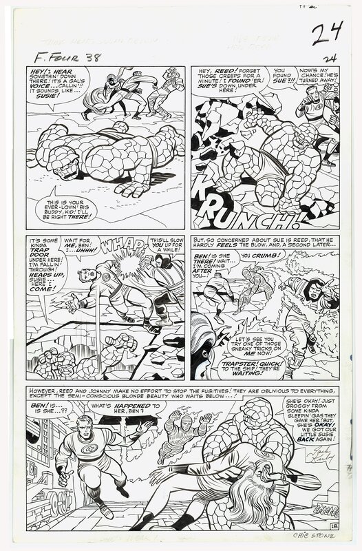 Jack Kirby, Chic Stone, Stan Lee, FF issue 38 page 18 Kirby / Stone - Planche originale