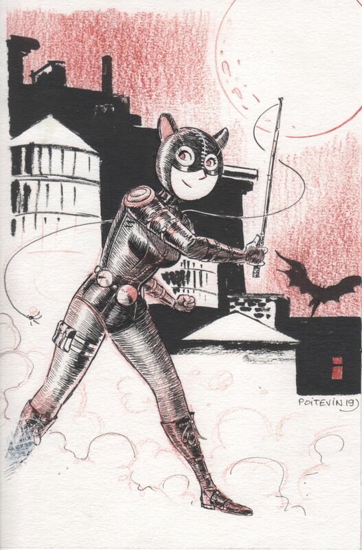 Arnaud Poitevin - Catwoman - Illustration originale