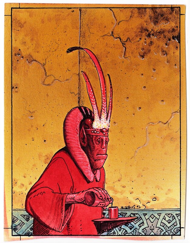 Moebius - Bartiniflor : Carte N° 71 pour Comic Images - Œuvre originale