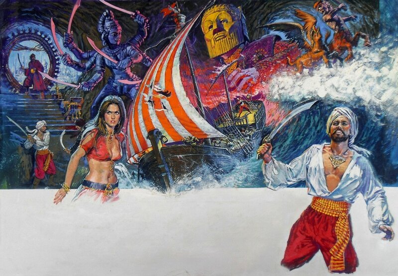 Brian Bysouth, Pulford Eric, The Golden Voyage of Sinbad (1973) - Illustration originale