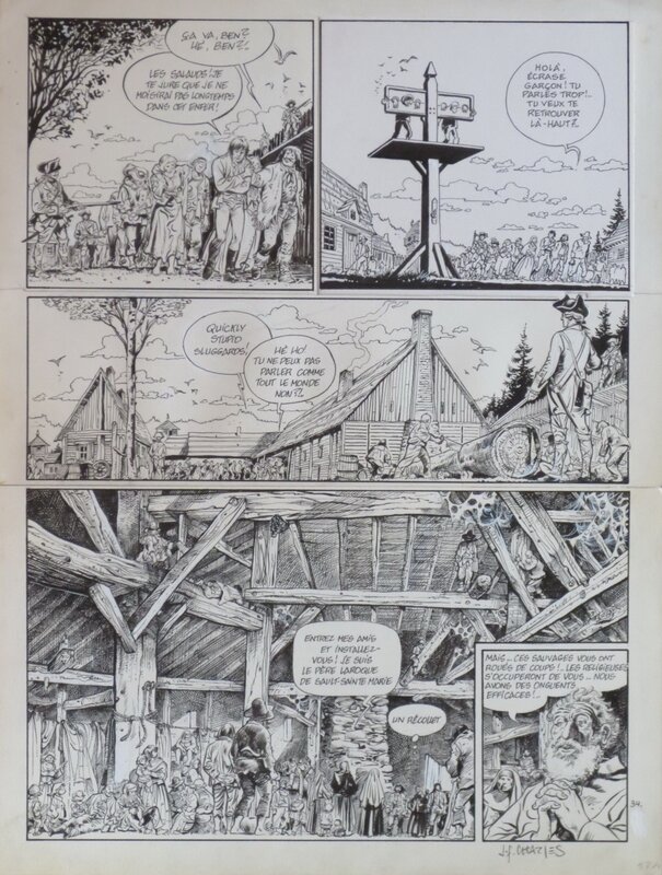 Jean-François Charles, Pionniers du Nouveau Monde T1 p34 - Planche originale