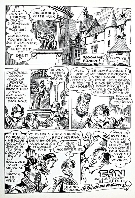 Le messager du roi Henri, page de fin - Parution dans Brik n°79 (Mon journal) by Eugène Gire - Comic Strip