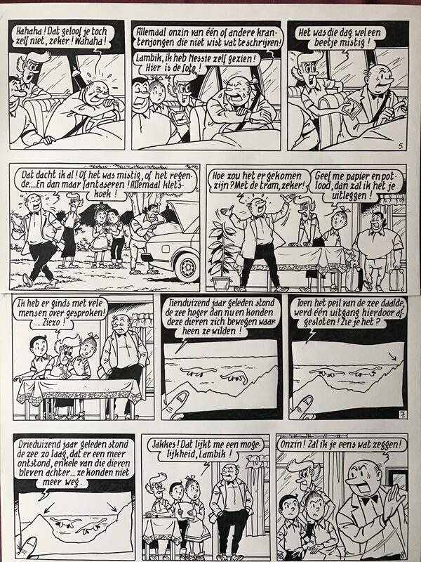 Paul Geerts, Suske en Wiske - Het monster van Loch Ness - Planche originale