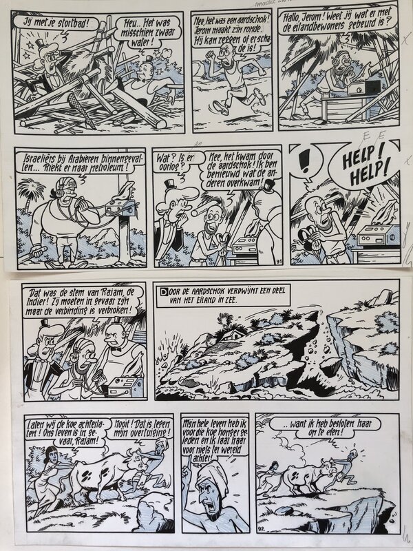 Willy Vandersteen, Original page Suske & Wiske - Het Mini-Mierennest - Comic Strip