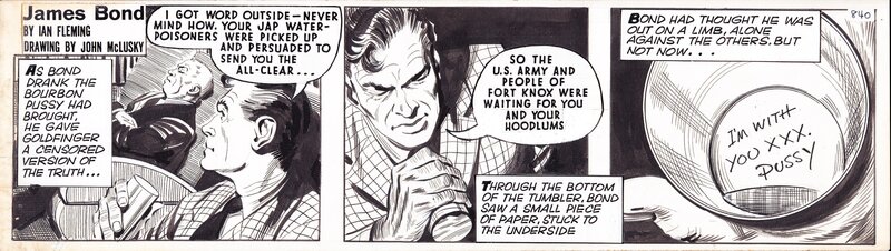 John McLusky, James Bond - Goldfinger - Planche originale