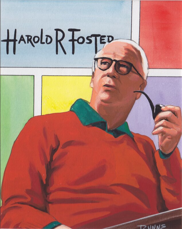 Hal Foster par Tom Dunne - Illustration originale