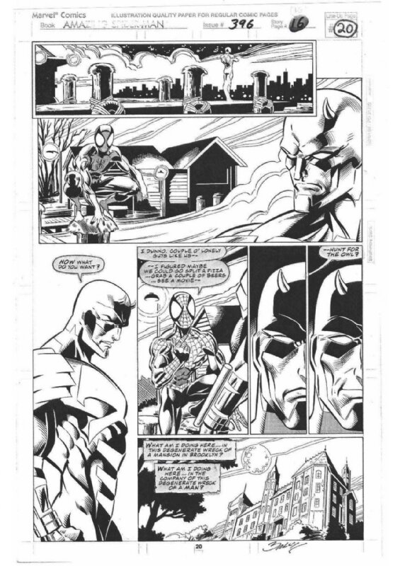 Mark Bagley, Amazing Spiderman issue 396, page 20 - Planche originale