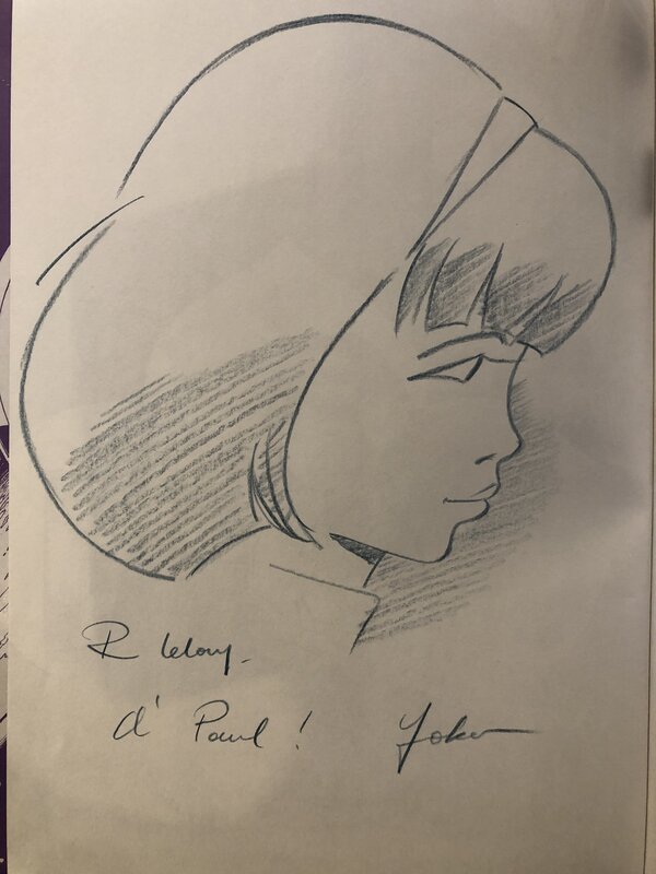 Dédicace de Leloup pour Yoko Tsuno - Sketch