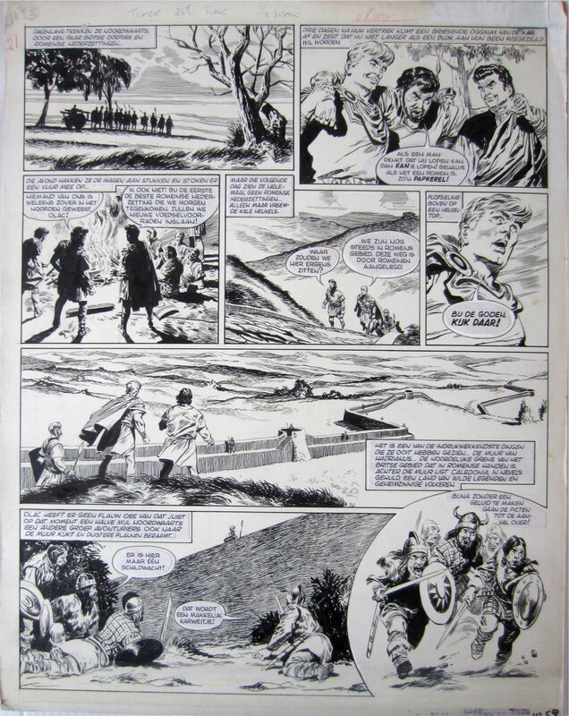 Don Lawrence, Original page Olac The Gladiator - Olac in Brittannie - Comic Strip