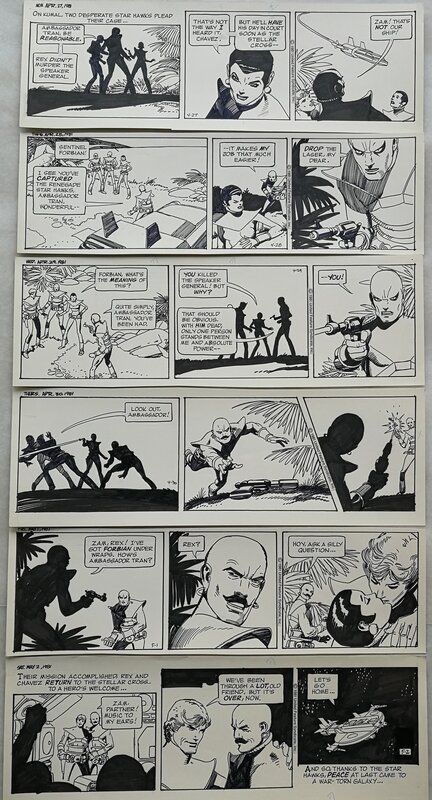 Gil Kane, Star Hawks dernière semaine - Planche originale