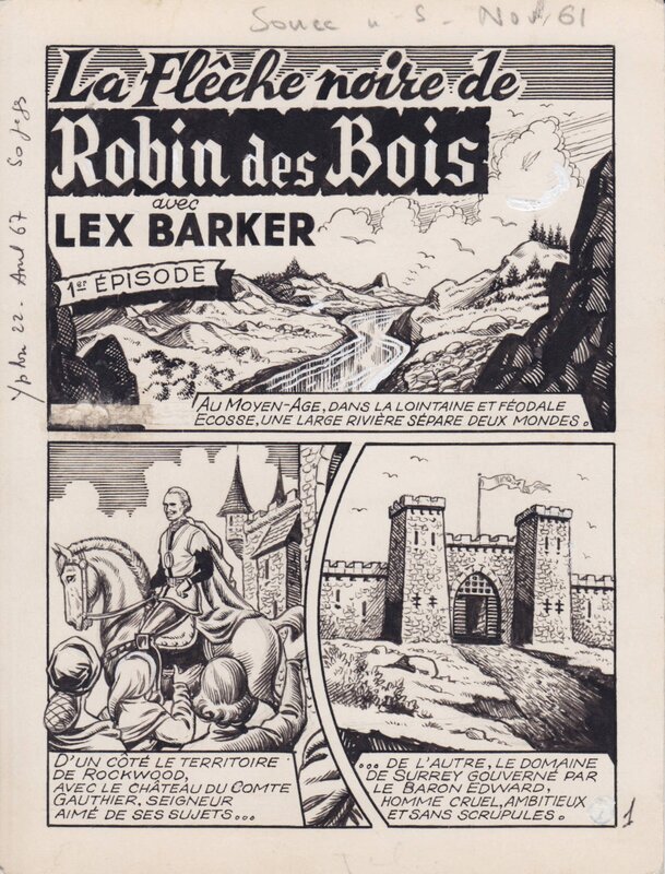 René Brantonne, La flèche noire de Robin des Bois - Planche originale